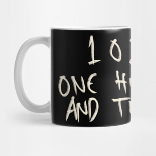 Hand Drawn Letter Number 102 One Hundred And Two Mug